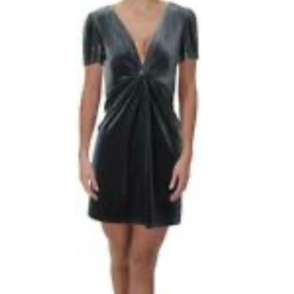 Velvety navy blue dress